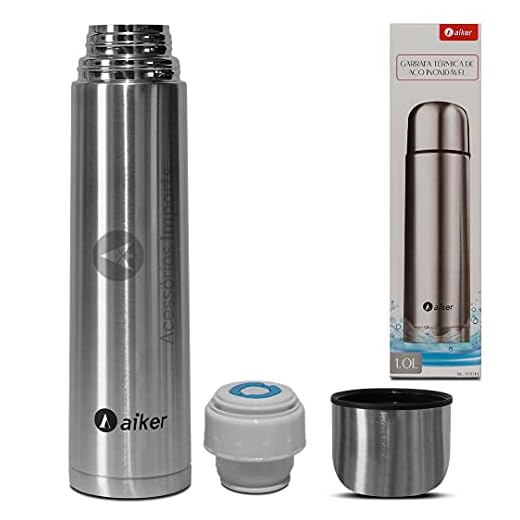 Garrafa Térmica Aço Inox Inquebrável Quente E Frio 1 Litro