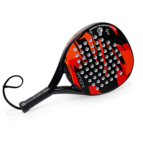 Image of Padel Racket Carbon Fiber Surface with EVA Memory Flex Foam Core Lightweight Padel Racquet