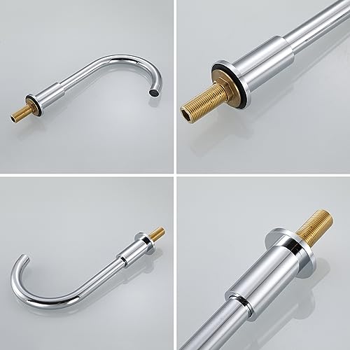 Mitigeur de bain-douche haut de gamme chrome brillant à double levier ergonomique - 6