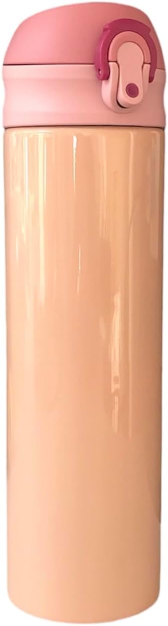 Generic Stainless Steel Vacuum Insulated Coffee Mug, Spill-Proof, 16oz. Capacity, Anti-Skid Base, Spring Loaded Lid with Easy Drink Spout.(Pink), Medium, VacMug2459
