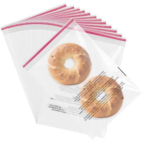 400 Counts Self Seal Clear Poly Bags with Suffocation Warning,