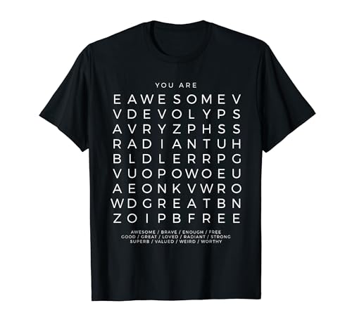 "You are" Empowering Positive Affirmation Word search puzzle T�V���c