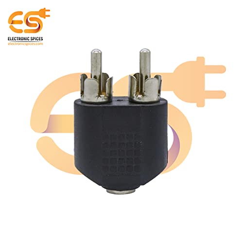 Image of Electronic Spices 3.5mm Female to 2 RCA Male Dual Splitter Interface Audio Connector Pack of 20pcs