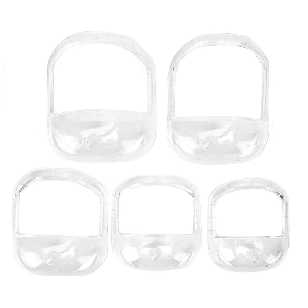 Beard Shaper Goatee Mustache Grooming Tool Face Hair Styling Template for Man - Transparent - 5 PCS/Set (Transparent)