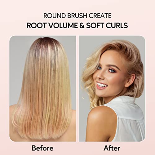 Terviiix Hot Brush 1.5 Inch Ceramic Tourmaline Ionic Curling Iron Volumizing Heated Brush Create Root Volume & Loose Curls, Digital Display 9 Temperatures Thermal Brush Volumizer, Dual Voltage #TOP1