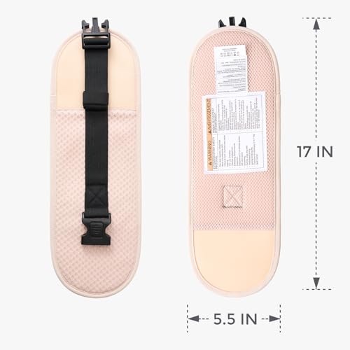 Image of Momcozy Hip Carrier Belt Extender - Compatible with Momcozy Move2Fit Hip Carrier, Extends Waist Band up to 61 inch for Plus Size Parents, Adjustable Fit, Soft & Breathable, Airmesh-Pink