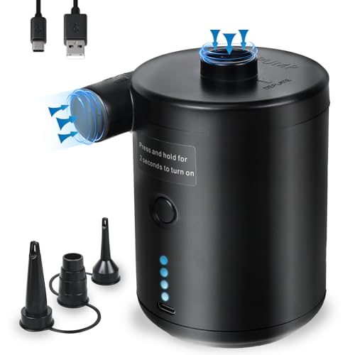PATEMZON Pompa Elettrica, Pompa Elettrica per Materasso Gonfiabile, 4000mAh Gonfiatore Elettrico...