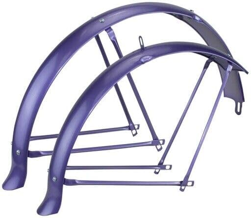 OG LOWRIDER Classic 26" Flared Fender Set Standard Balloon 80mm – Alloy Steel Chrome Finish Front & Rear Fenders in 7 Diiferent Colors Variations (Metallic Blue)