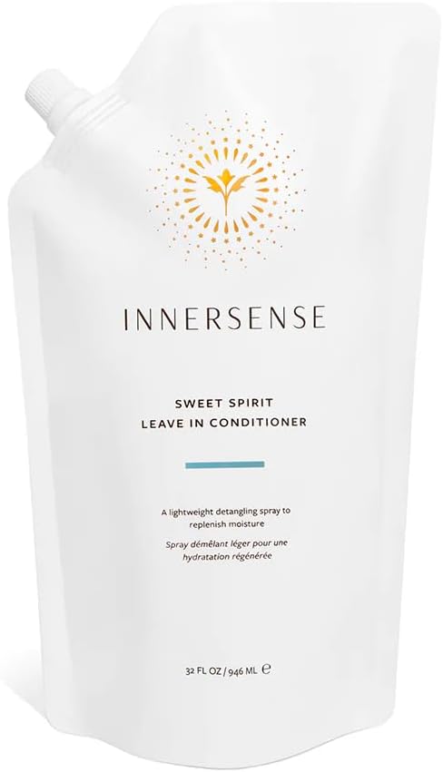 INNERSENSE Organic Beauty - Natural Sweet Spirit Leave-In Conditioner | Non-Toxic, Cruelty-Free, Clean Haircare (Refill Pouch, 32 fl oz | 946 ml)