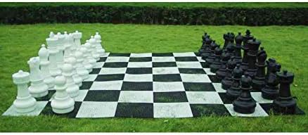 Amaya 444030 Chess and Checker Giant Board. in Nylon. Dimensions: 274 X 274 Cm, Multi-Colour