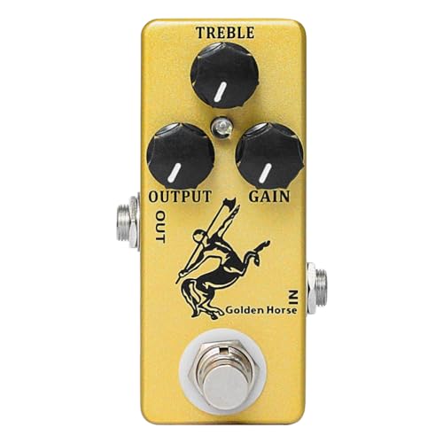 Alnicov-Pedal Overdrive con Efecto de Guitarra, Ganancia de Agudos, Carcasa Totalmente de Metal, True Bypass