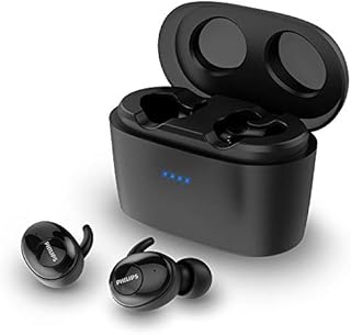 Philips SHB2515BK/10 True Wireless Headphones In-Ear, Headphones Bluetooth Wireless (Built-in Microphone, 110 hours Play Time, Long Battery Life, Noise Cancellation, 3 Ear Cap Types) - Black