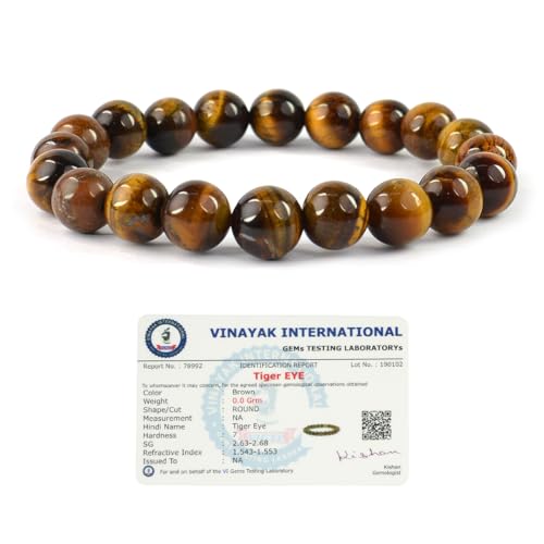 Image of Reiki Crystal Products Certified Natural Crystal Stone Round 10 mm Beads Bracelet for Men & Women | Reiki Charged Gemstone Jewellery Bracelet | Multiple Stone Variants Available