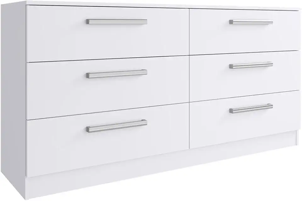 Cômoda com 6 Gavetas Branco Laura Madesa