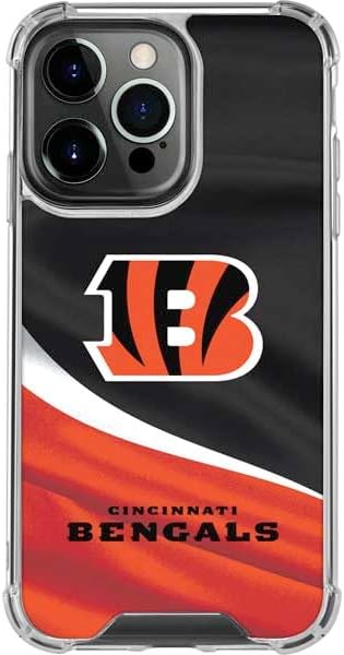 Skinit Clear Phone Case Compatible with iPhone 16 Pro Max - Officially Licensed NFL Cincinnati Bengals Design