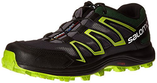 Salomon Men's Speedtrak-M Trail Runner, Dark Cloud/Black/Granny Green, 9.5 D US