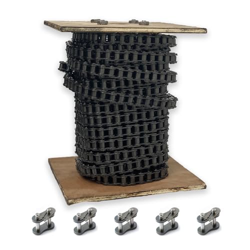 PGN #80 Roller Chain - 50 Feet + 5 Free Connecting Links - Carbon Steel Chain