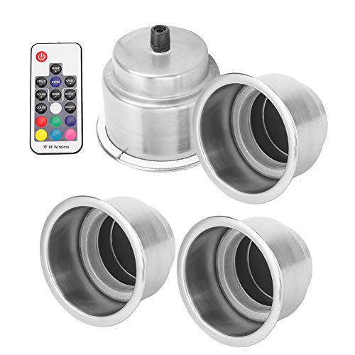 Portavasos de acero inoxidable con LED para carro miniatura 1