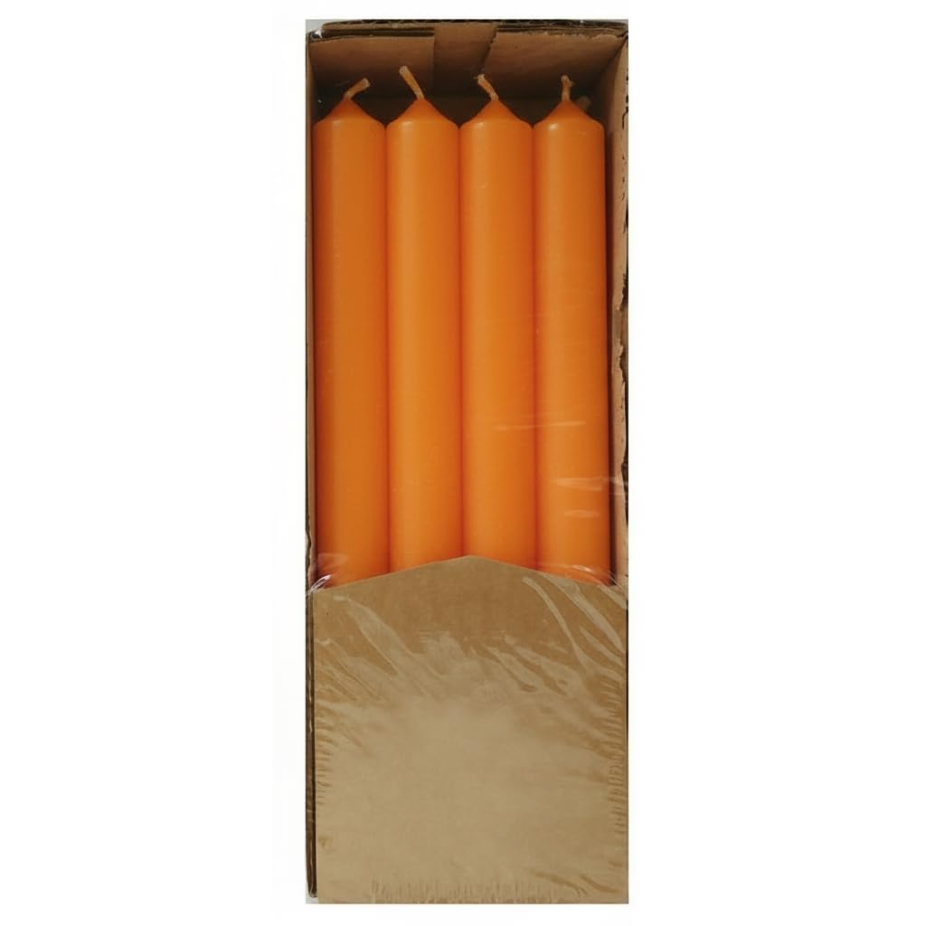 Bougies cylindriques Pleine Couleur Ø 1,9 cm 12 pièces - Orange