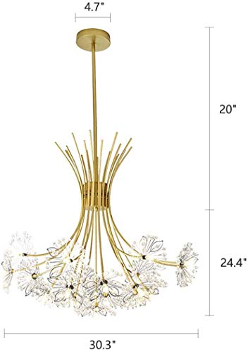 FEE-ZC Lampadario in cristallo con dente di leone