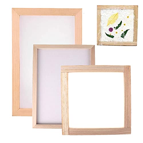 Dilightnews 3 Piezas Fabricación de Papel Bastidor, Marco para Fabricación de Papel, Tradicional de Fabricación Papel, Adecuados para Manualidades de Papel Hechas a Mano Cover