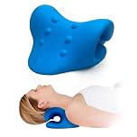 Innostretch Neck Cloud Pillow - Comfort and Pain Relief Through Cervical Decompression - Relaxes Neck and Shoulders - Ultra Soft Natural Curve Restorer Made from Quality Plush Material – Blue