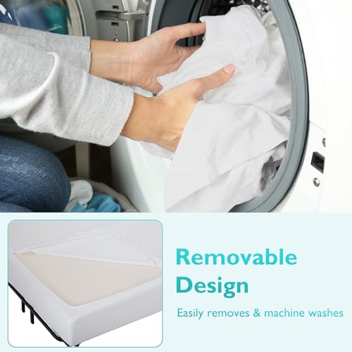 Image of FDW | 10 Inch California King Mattress | Medium Firm | Gel Memory Foam Mattress | White | Bed in a Box, CertiPUR-US Certified | Pressure Relief, Cooling Ventilated Foam | Washable Removable Cover