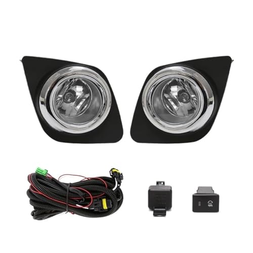 Antibrouillard feu de jour LED DRL jaune avec bouton et fils étanches pour Toyota RAV4 2009-2012