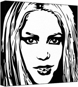 Shakira Shakira - Pop Art Print - 30 x 30 x 2.5 cm Deep Box Canvas