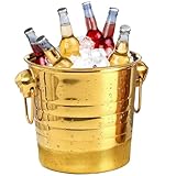 Design élégant: l'élégante finition en or ajoute une touche de luxe et de sophistication à tout événement..Son design élégant avec des poignées garantit un transport et un placement faciles sur des tables, des barres ou d'autres surfaces, améliorant l'ambiance globale de votre rassemblement.