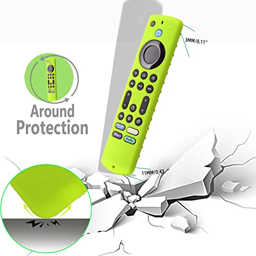 Image of Silicon Cover Compatible with New Fire TV Cube Remote, Amazon Basic Smart LED TV Remote, Onida Fire TV Remote (Only Silicone Cover Included) - Luminiscent Green