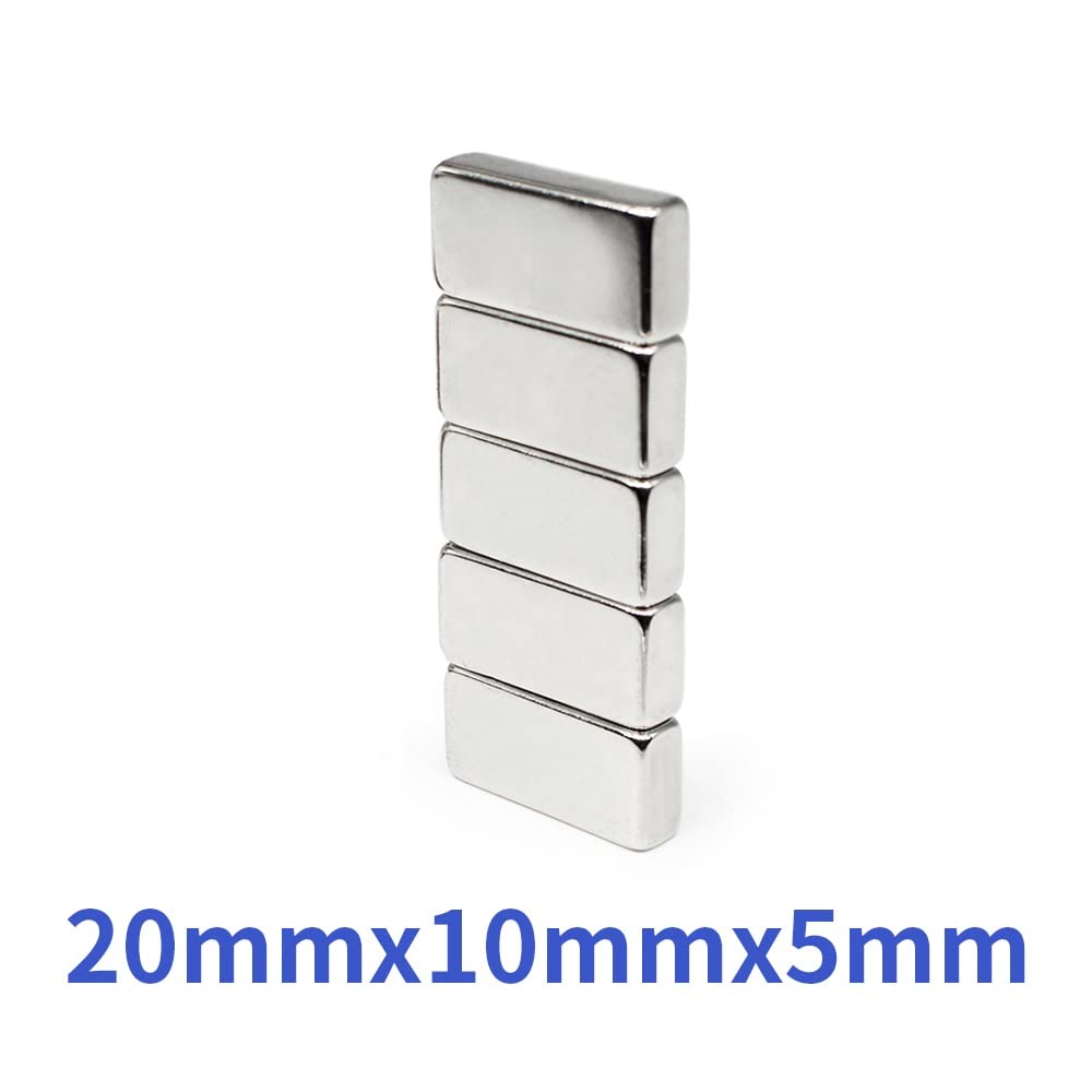 2/5/10/20/30/50PCS 20x10x5 Quadrate Magnetic 20x10x5mm Block Neodymium 20 * 10 * 5 Permanent Magnets(5PCS)
