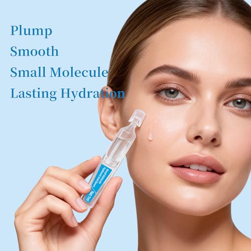 BACHERI Hyaluronic Acid Serum – Ultra Hydrating Serum for Plumper Skin Daily Pre-Makeup Skincare Not Sticky Hyaluronic Acid Ampoules, Suitable for Dry & Sensitive Skin Single-Use 15PCS