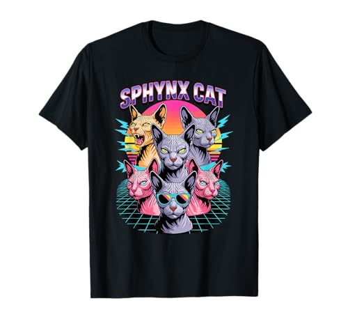 90s Vintage Sphynx Cat Canadian Hairless Cat Camiseta
