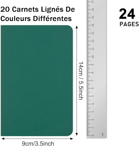 Carnets de Notes A6 Lignés 14 x 9 cm Petits Blocs-Notes pour Écriture Fluide