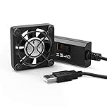 ELUTENG Mini 40mm 5V USB Fan Desk PC Fans with L/M/H 3 Adjustable Speed Portable USB Computer Fan Case Box Electronic Cooling Fan 5300 RPM with Metal Grill for Laptop/TV Box/AV Cabinet/PS4/PS5/Router