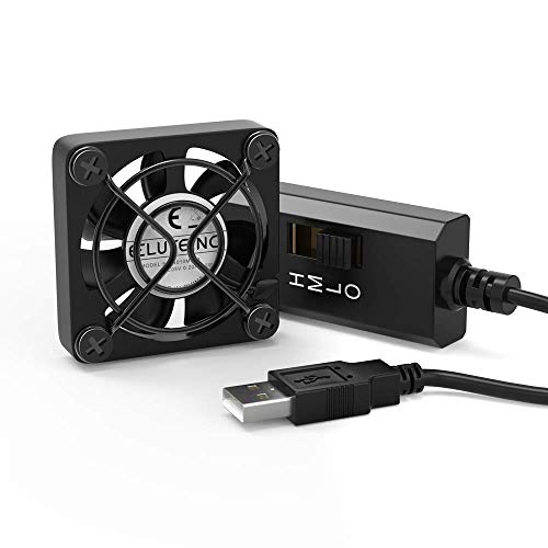 ELUTENG Mini Ventilador USB 5V 40mm con Tres Velocidades Ajustables PC Ventilador de Refrigeración USB de PC para Ordenador Portátil/TV Box/PS4/PS5/Router