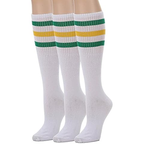Leotruny 3 Pairs Over the Calf Tube Socks - - One Size Cover