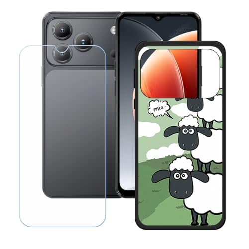 BMPNLSZ �K�pBlackview Wave 7C�p+HD�����K���X�ɓK�����ėpTPU�P�[�X�A�V���J�Q���P�[�X�o���p�[�ی�o�b�N�P�[�X-�K�pBlackview Wave 7C�p�ɓK����9�d�x�X�N���C�u�h�~�X�N���[���v���e�N�^(6,56") - WZ23