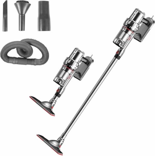 Image of SKYTONE Vacuum Cleaner for Home, 12000PA Suction with 1200W Powerfull Motor 3 Adjustable Suction Modes, 1.1L HEPA Filter, 2 in 1 Ultimate Cleaning Convenience, 1.5L, Red & Silver