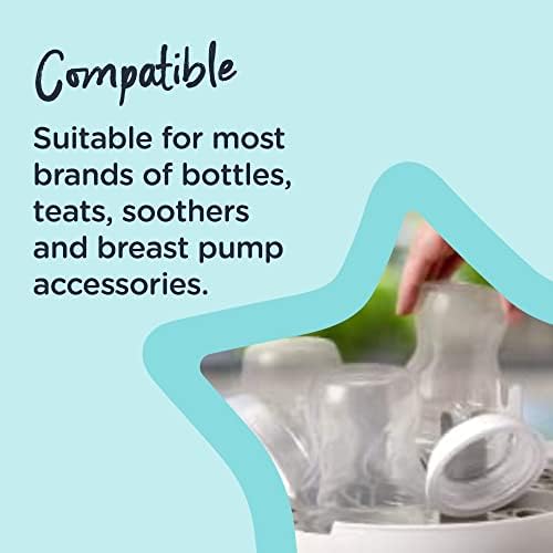 Tommee Tippee Microwave Travel Steam Baby Bottle Sterilizer - Sterilize 4 Bottles at Once in 4-8 Minutes - BPA Free