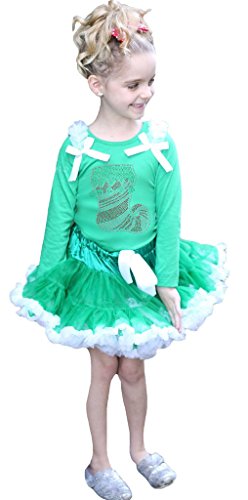 Vestido de Navidad para niñas conjunto de camiseta suave de manga larga y falda lavable a máquina