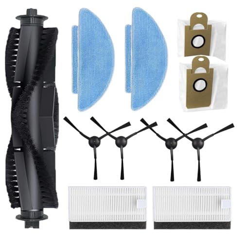 Image of HASTHIP 11Pcs Replenishment Kit, Replacement Parts for ILIFE T10S Robot Vacuum Cleaner, Replacement Accessories - 1 Main Brush, 4 Side Brushes, Mop Cloth, 2 Filters, 2 Dust Collection Bags.