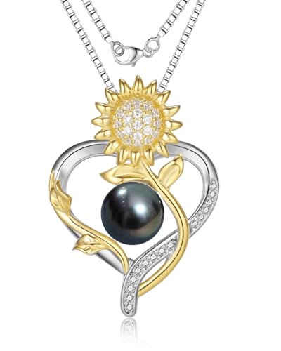 Anniversary Birthday Gifts for Wife Necklace for Women Jewelry Tahitian Black Pearl Necklace Valentine's Christmas Day Mothers Day Build Your Mom Wife Girlfriend Best Gifts for Women