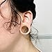 Pexveiuu 25mm Solid Flesh Skin Tone Slicone Gauges Tunnels Plugs for Ears 25 mm Double Flare Rubber Plastic Gauges Tunnels Earrings Stretching Kit Piercing Jewelry Women Men 1 inch