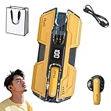 2025 New Suerteyay Semi-in-Ear Wireless Headset, Semi-in-Ear Bone Conduction Earbuds Wireless Bluetooth, Magnetic Snap-Together Design,Mecha Appearance, for Games and Daily Life (Yellow)