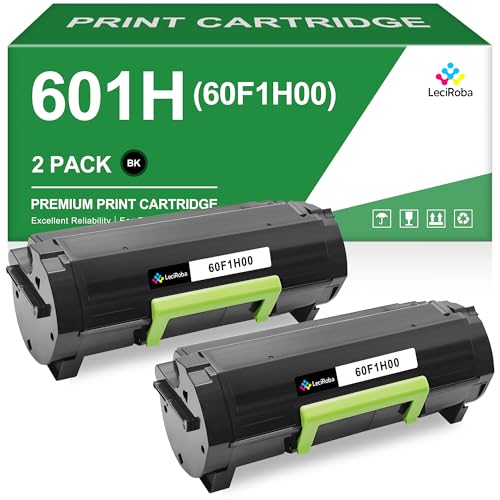Image of LeciRoba 60F1H00 High Yield Toner Cartridge 2-Pack