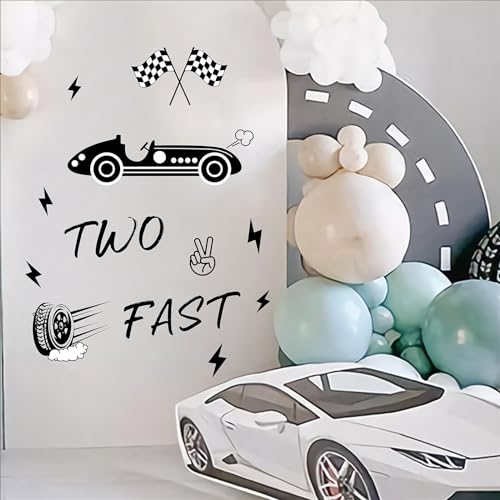 Sticker para fiesta de cumpleaños Two Fast miniatura 2
