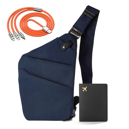 IUHFSIFS Upgrade Brusttasche Herren Diebstahlsichere Tasche0 Belastung - Komfortable Ergonomie Diebstahlsichere UmhängetascheViele Taschen Extrem Wasserdicht Kratzfest Anti Diebstahl Tasche