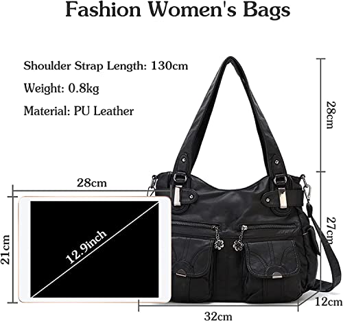 Image of FANDARE Large Hobo Bags Women's Crossbody Shoulder Bag Vintage Satchel Purse